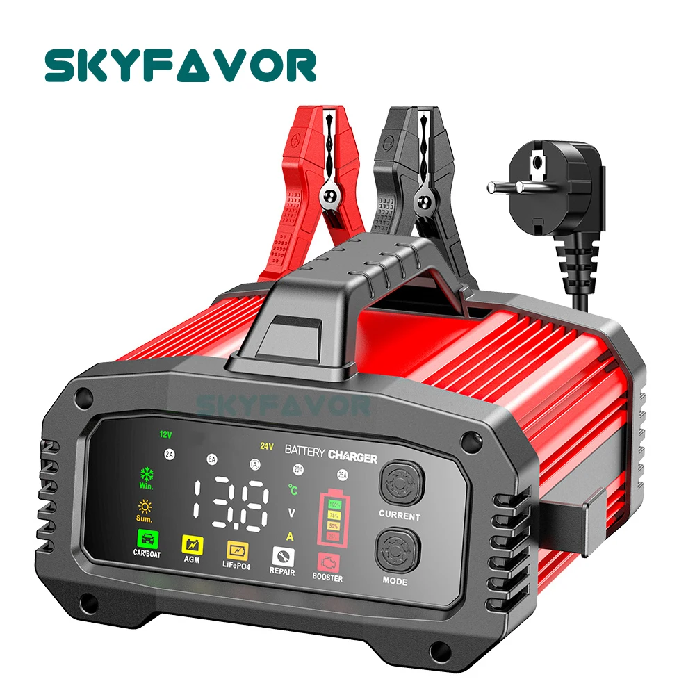Lifepo4 Battery Charger Smart Automatic - เครื่องชาร์จแบตเตอรี่อัตโนมัติอัจฉริยะ 12V 24V 25A ชาร์จเร็ว ซ่อมแซมแบตเตอรี่
