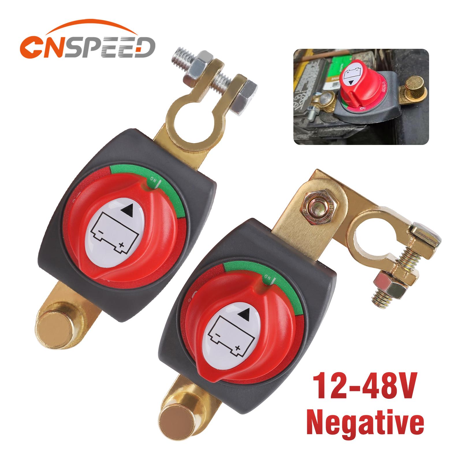 Battery Disconnect Switch Master Cut Off - สวิตช์ตัดไฟแบบหมุน CNSPEED 12V-48V แบบติดตั้งด้านบน สำหรับแบตเตอรี่ ตัดการเชื่อมต่อ