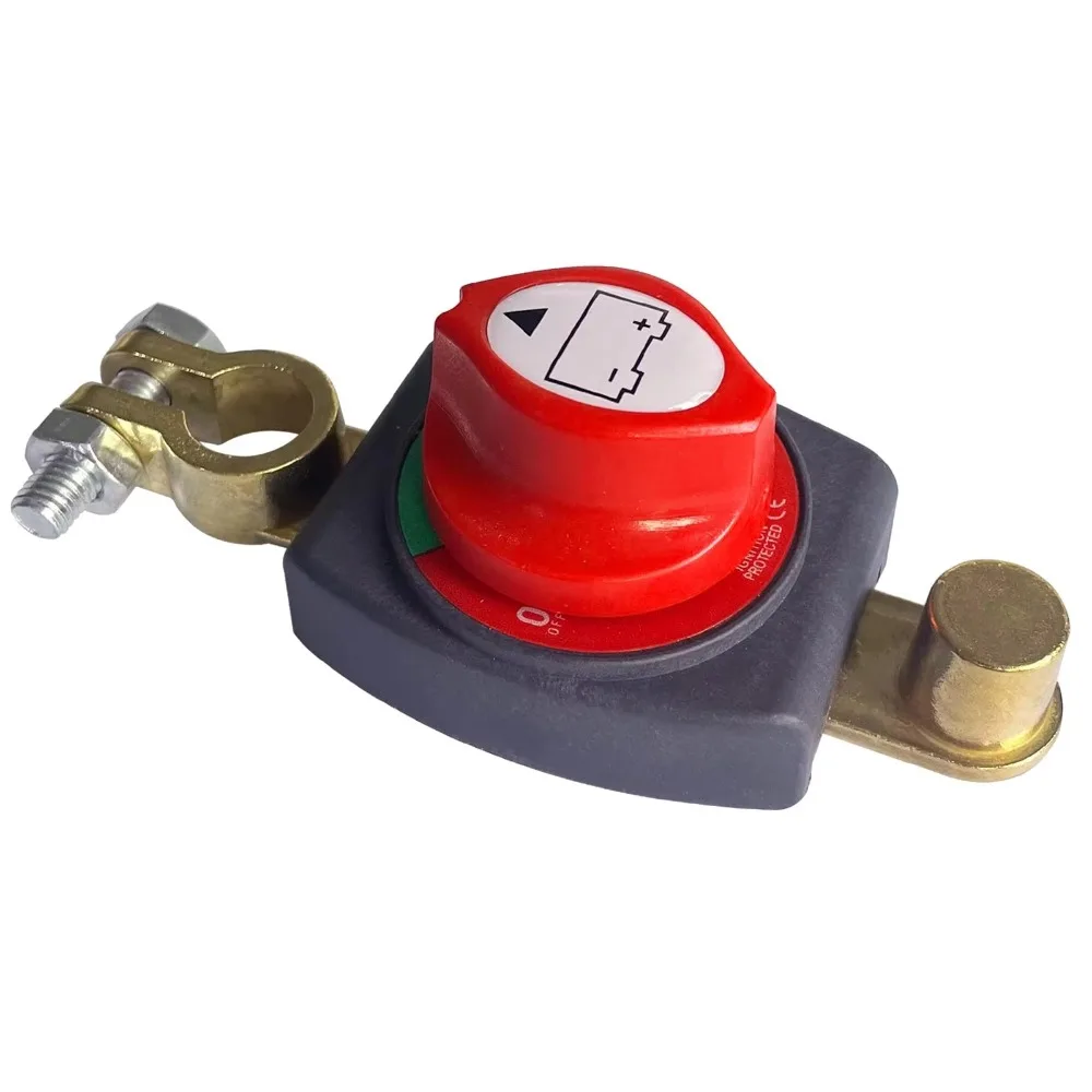 Battery Disconnect Switch Master Cut Off - สวิตช์ตัดการเชื่อมต่อแบตเตอรี่ 12-48V ตัวตัดการเชื่อมต่อแบตเตอรี่แบบเปิด/ปิด ตัวตัดไฟหลักสำหรับรถยนต์/รถบ้าน/เรือ