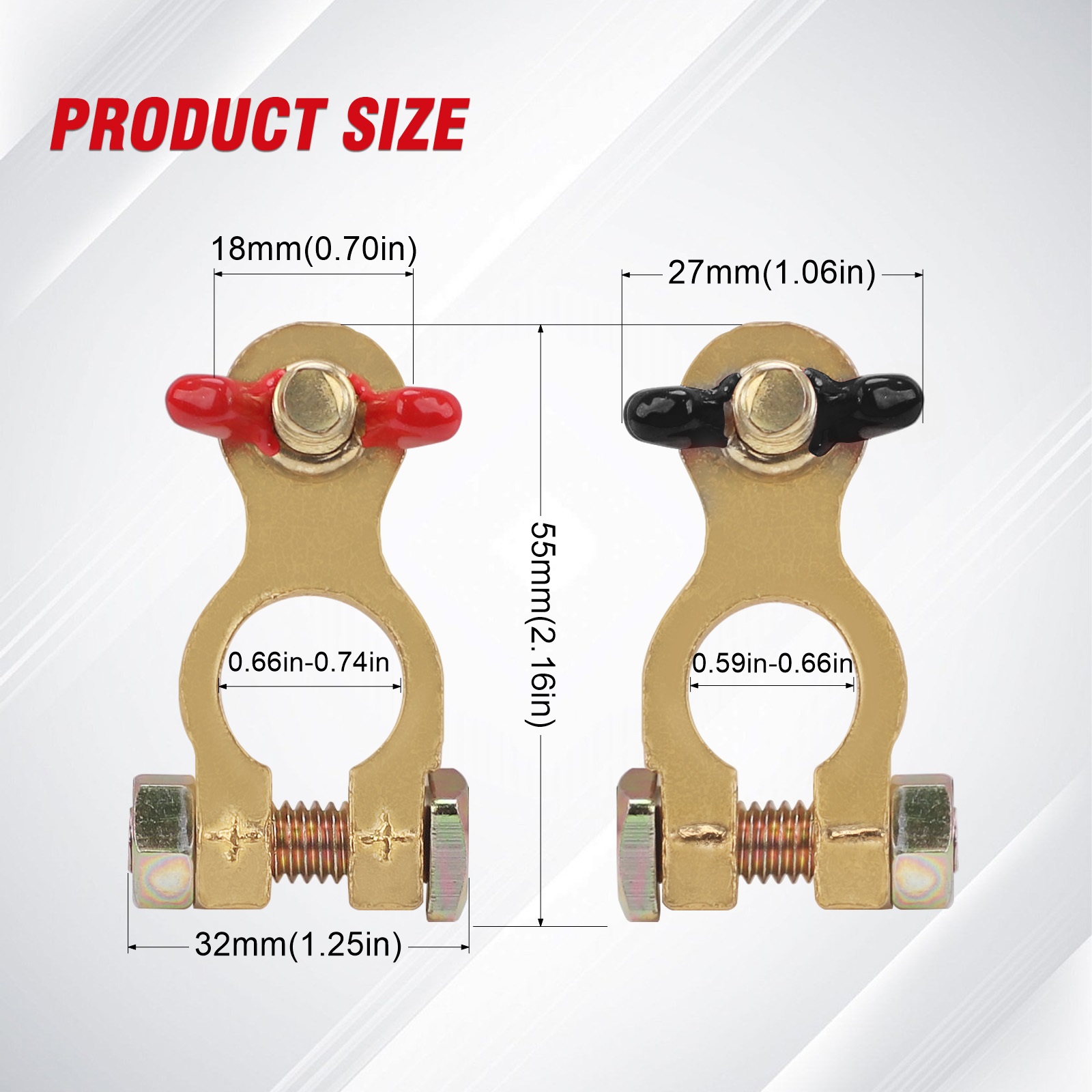 Battery Terminal Clamps Quick Release Brass - ขั้วแบตเตอรี่ CNSPEED สำหรับรถยนต์ รถบรรทุก เรือ รถบ้าน