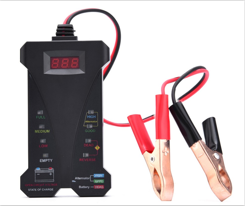 Alternator Tester Digital Diagnostic Tool - ขายร้อน 12V รถสมาร์ทจอแสดงผล LED เครื่องทดสอบแบตเตอรี่ดิจิตอลโวลต์มิเตอร์เครื่องกำเนิดไฟฟ้ากระแสสลับ Analyzer