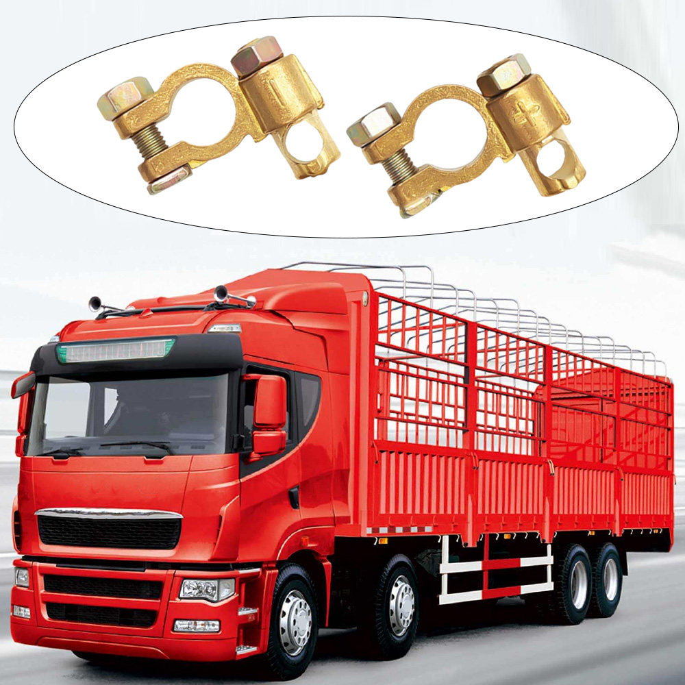 Battery Terminal Clamps Quick Release Brass - ขั้วต่อแบตเตอรี่แบบปลดเร็ว 12V ขั้วบวก สำหรับรถยนต์ รถตู้ รถบ้าน