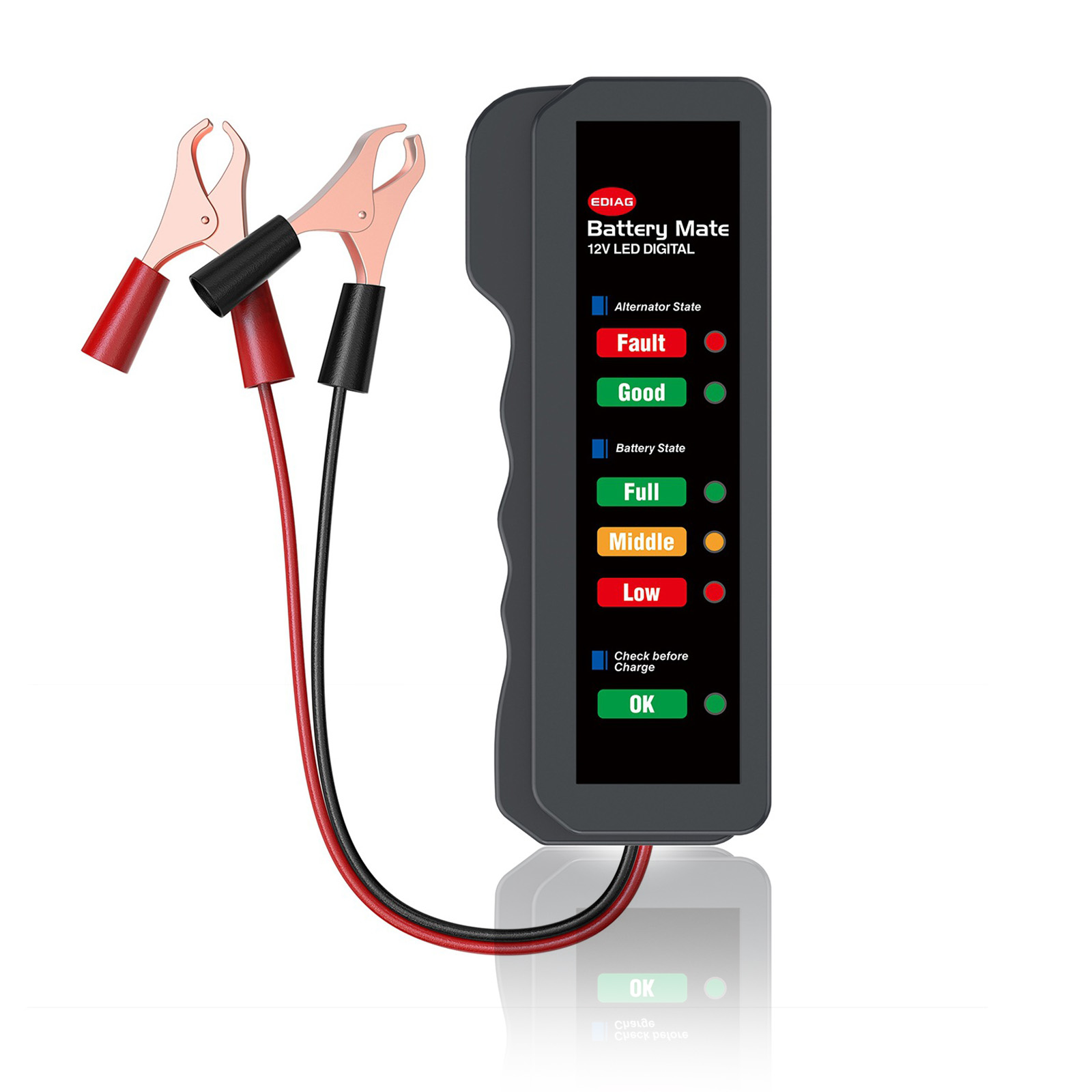 Mini 12V รถเครื่องทดสอบแบตเตอร - Alternator Tester Digital Diagnostic Tool บทวิจารณ์และราคา