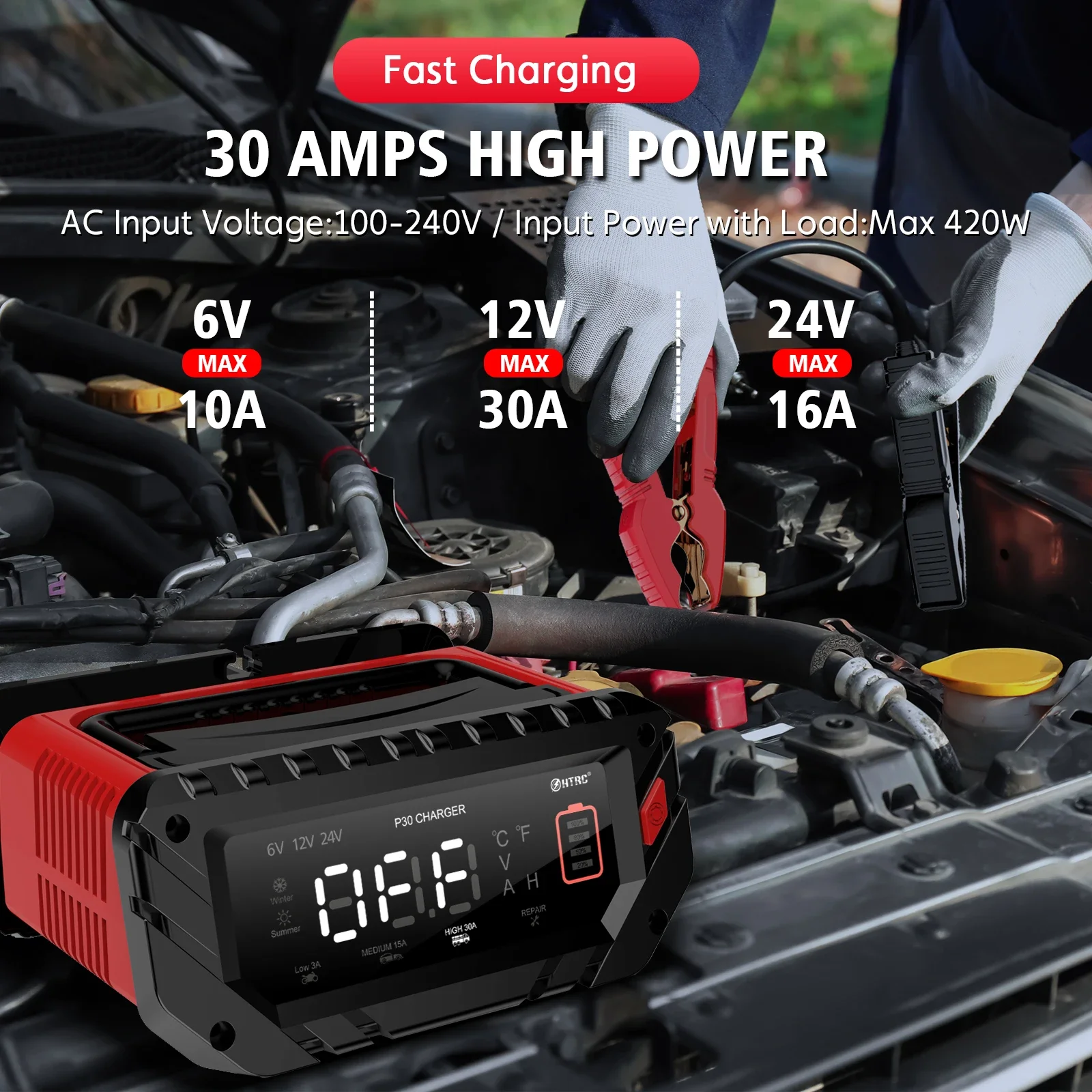 เครื่องชาร์จแบตเตอรี่รถยนต์ระบ - Lifepo4 Battery Charger Smart Automatic บทวิจารณ์และราคา
