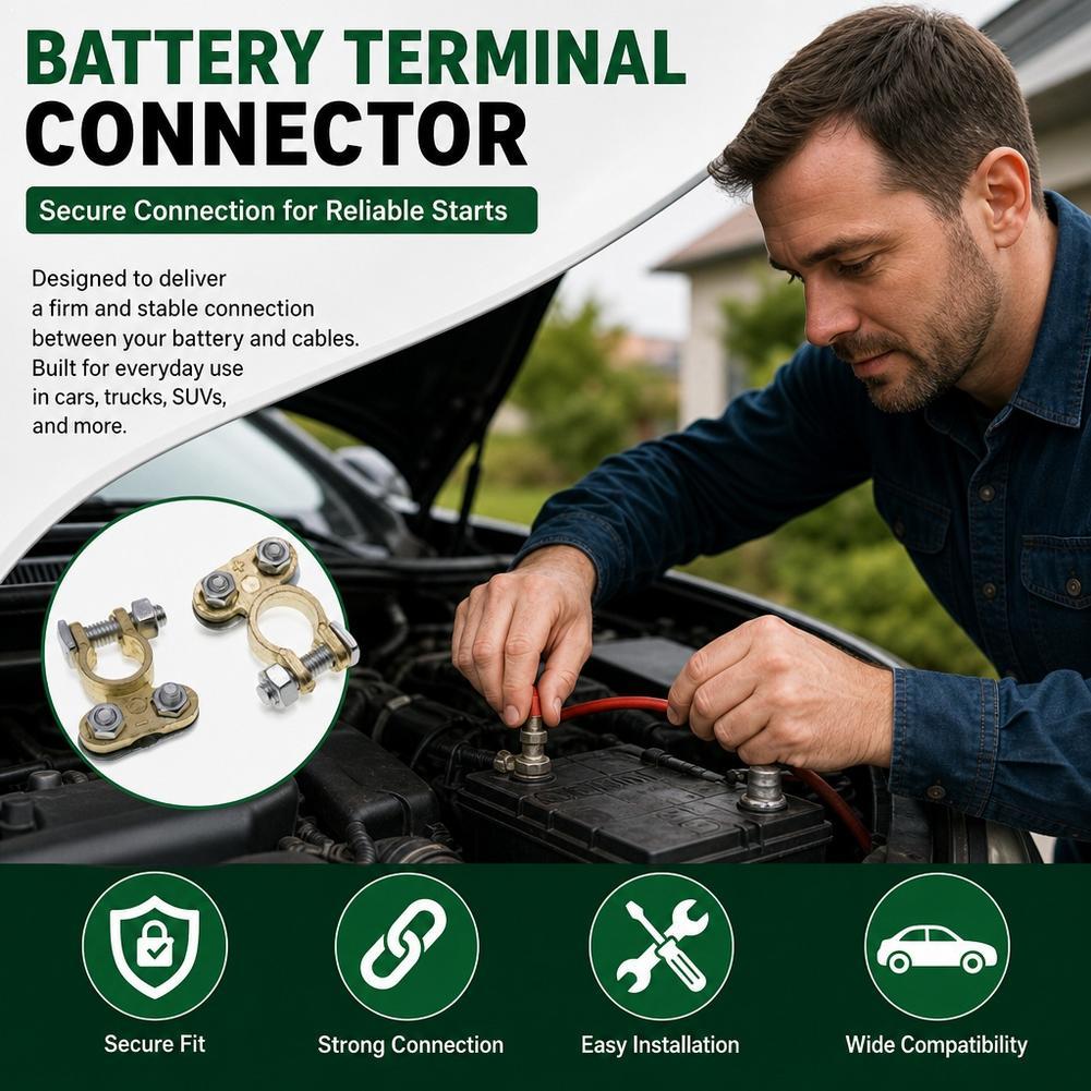 1 คู่ ขั้วต่อแบตเตอรี่ แคลมป์ส - Battery Terminal Clamps Quick Release Brass บทวิจารณ์และราคา