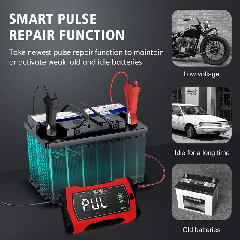 เครื่องชาร์จอัตโนมัติ 10A สำหร - Lifepo4 Battery Charger Smart Automatic บทวิจารณ์และราคา