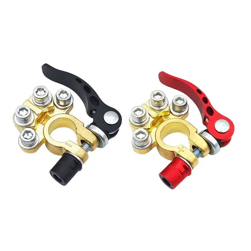 ขั้วต่อแบตเตอรี่รถยนต์แบบหนาพิ - Battery Terminal Clamps Quick Release Brass บทวิจารณ์และราคา