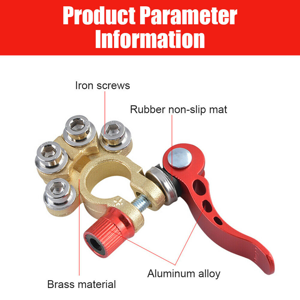 ขั้วต่อแบตเตอรี่รถยนต์แบบถอดเร - Battery Terminal Clamps Quick Release Brass บทวิจารณ์และราคา
