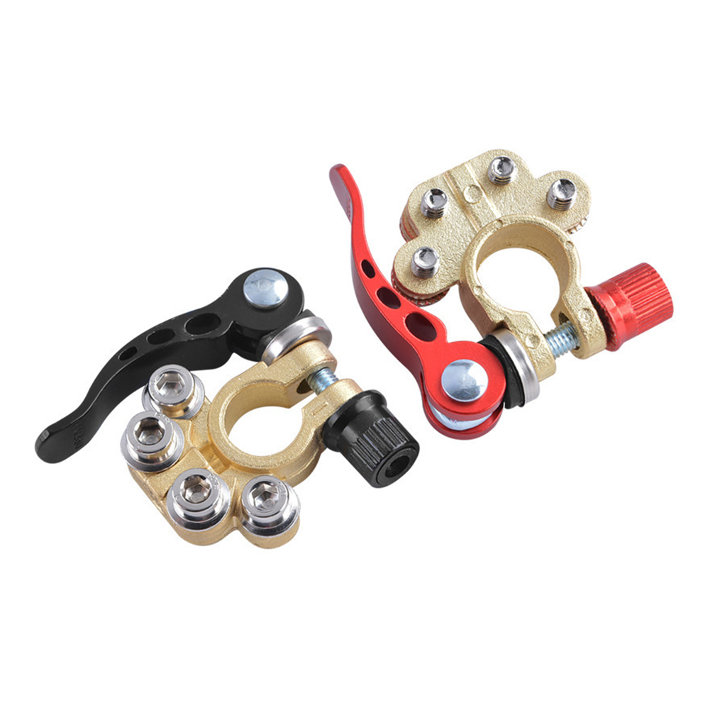 ขั้วต่อสายไฟบวกและลบ 12V แบบปล - Battery Terminal Clamps Quick Release Brass บทวิจารณ์และราคา