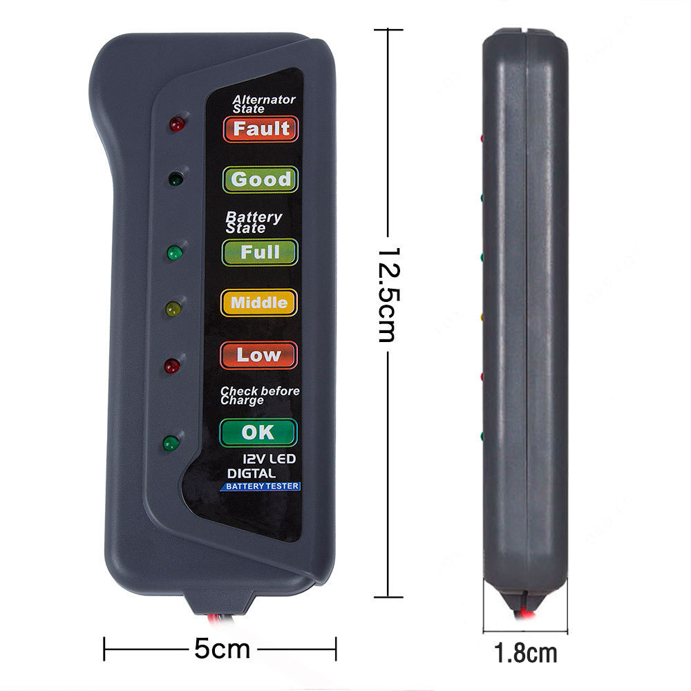 เครื่องทดสอบแบตเตอรี่รถยนต์อัต - Alternator Tester Digital Diagnostic Tool บทวิจารณ์และราคา