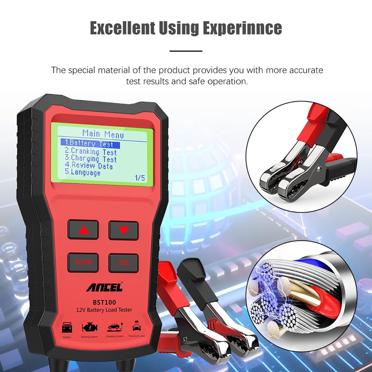 เครื่องทดสอบแบตเตอรี่รถยนต์ดิจ - Car Battery Load Tester Digital Cranking บทวิจารณ์และราคา