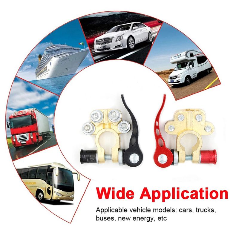 ขั้วต่อแบตเตอรี่แบบปลดเร็ว 2 ช - Battery Terminal Clamps Quick Release Brass บทวิจารณ์และราคา