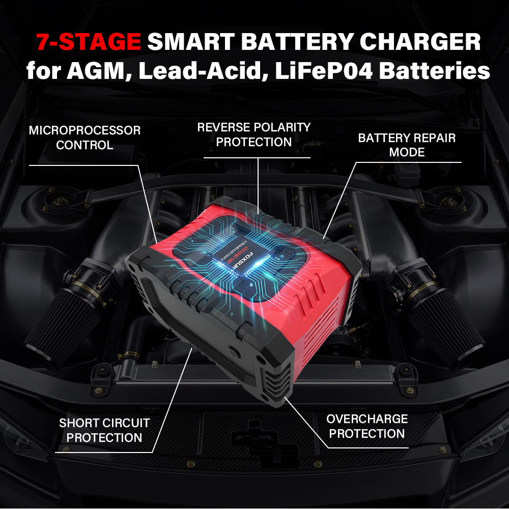 เครื่องชาร์จแบตเตอรี่รถยนต์/มอ - Smart Car Battery Charger 12V 24V 20A บทวิจารณ์และราคา