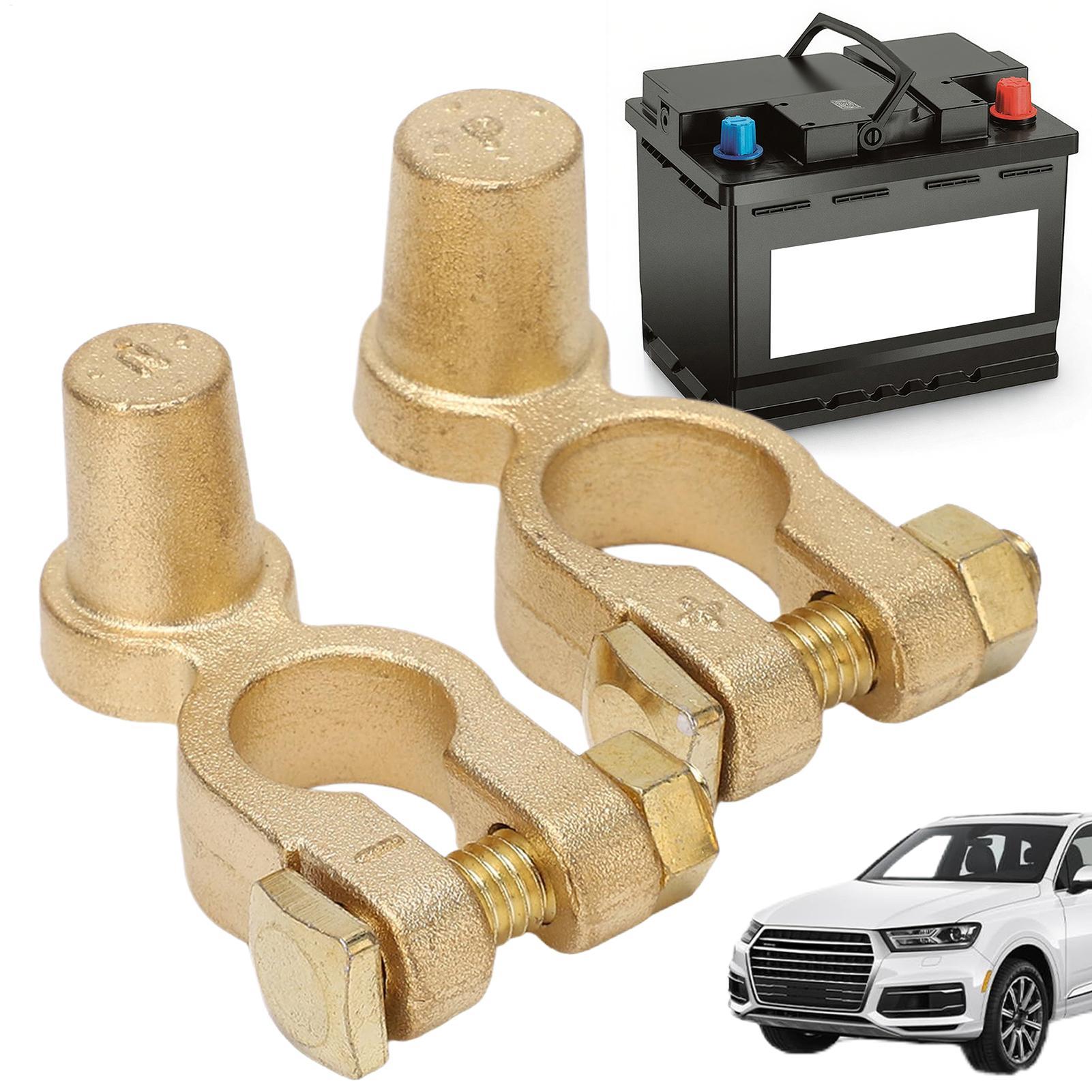 1 คู่ ขั้วแบตเตอรี่รถยนต์ ขั้ว - Battery Terminal Clamps Quick Release Brass บทวิจารณ์และราคา