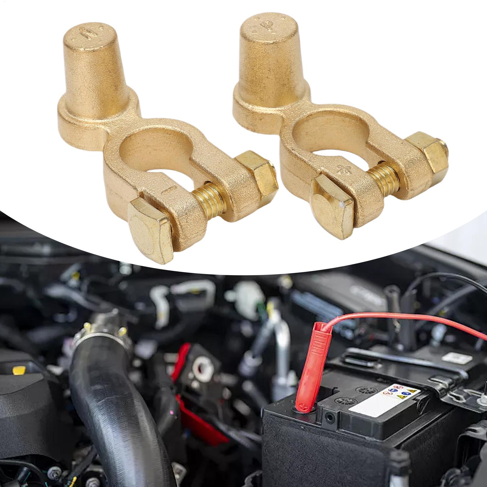 1 คู่ ขั้วแบตเตอรี่รถยนต์ ขั้ว - Battery Terminal Clamps Quick Release Brass บทวิจารณ์และราคา