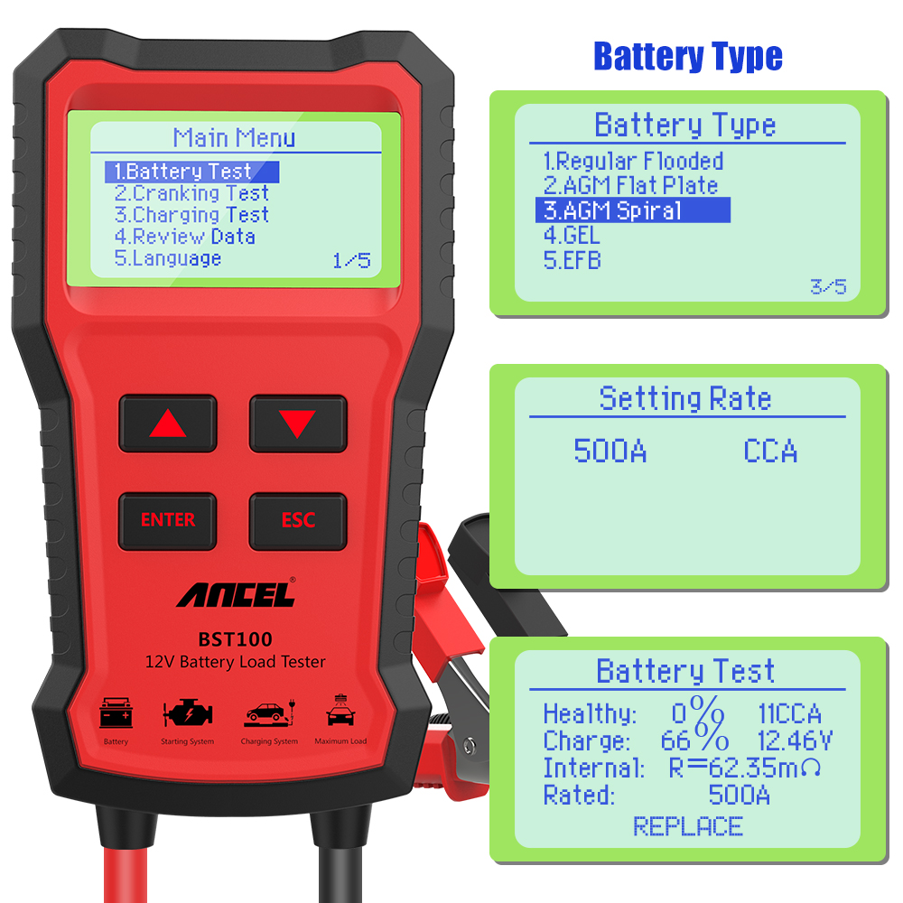 เครื่องทดสอบแบตเตอรี่รถยนต์ HO - Car Battery Load Tester Digital Cranking บทวิจารณ์และราคา