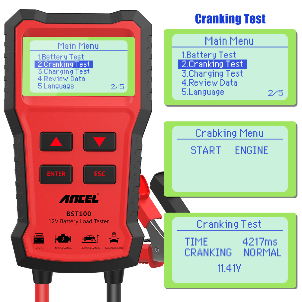 เครื่องทดสอบแบตเตอรี่รถยนต์ HO - Car Battery Load Tester Digital Cranking บทวิจารณ์และราคา