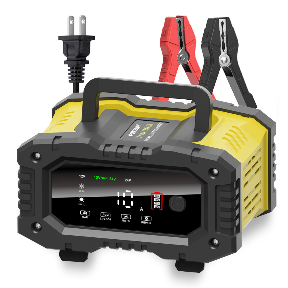 Foxsur ที่10A 20A ที่ชาร์จแบตม - Smart Car Battery Charger 12V 24V 20A บทวิจารณ์และราคา