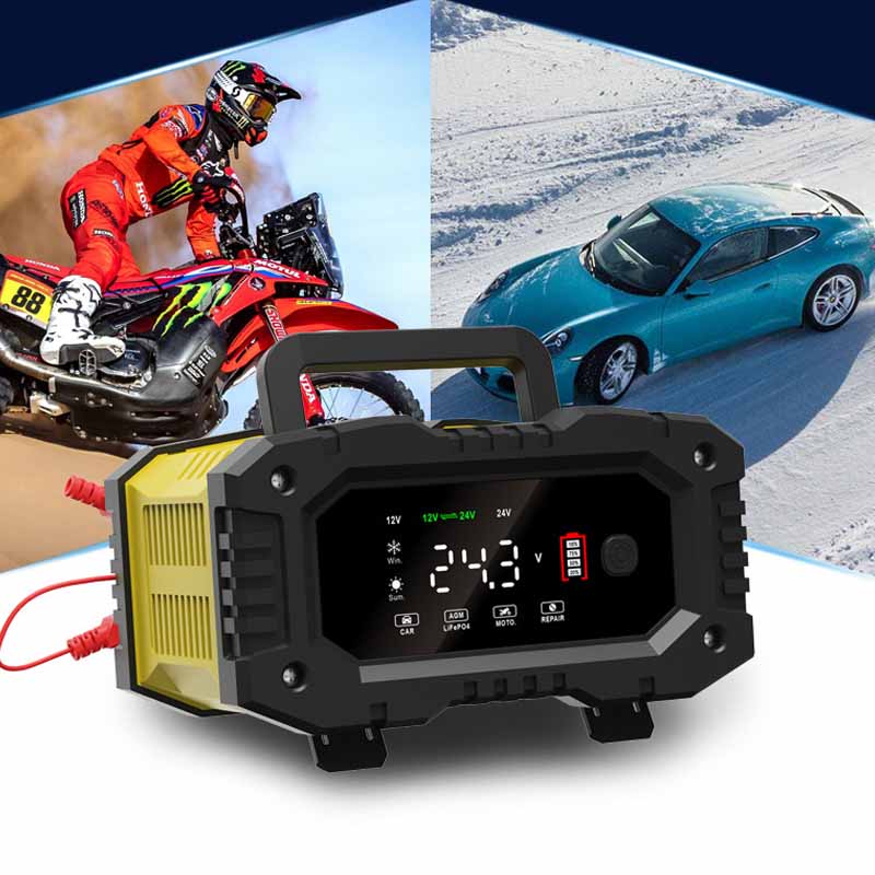 Foxsur ที่10A 20A ที่ชาร์จแบตม - Smart Car Battery Charger 12V 24V 20A บทวิจารณ์และราคา
