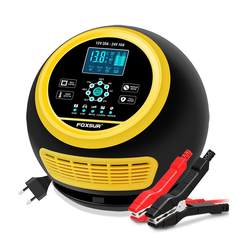 ซุปเปอร์เซลล์ FOXSUR เครื่องชา - Smart Car Battery Charger 12V 24V 20A บทวิจารณ์และราคา