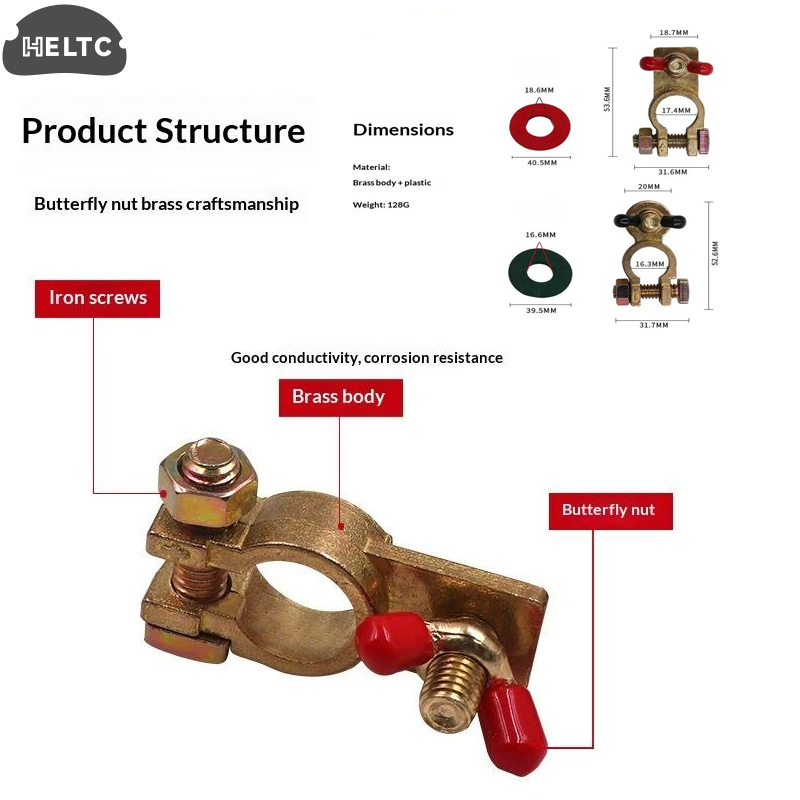 ชุดขั้วต่อแบตเตอรี่ทองเหลืองแบ - Battery Terminal Clamps Quick Release Brass บทวิจารณ์และราคา