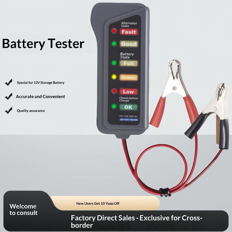 เครื่องทดสอบแบตเตอรี่รถยนต์ขนา - Alternator Tester Digital Diagnostic Tool บทวิจารณ์และราคา