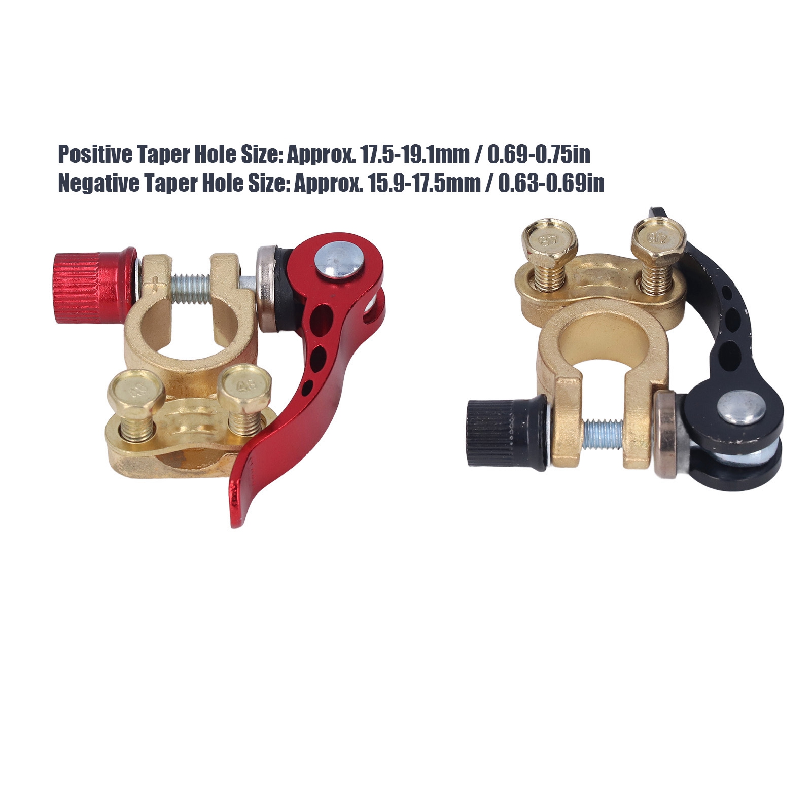 2PCS รถแบตเตอรี่ขั้วต่อ Quick  - Battery Terminal Clamps Quick Release Brass บทวิจารณ์และราคา
