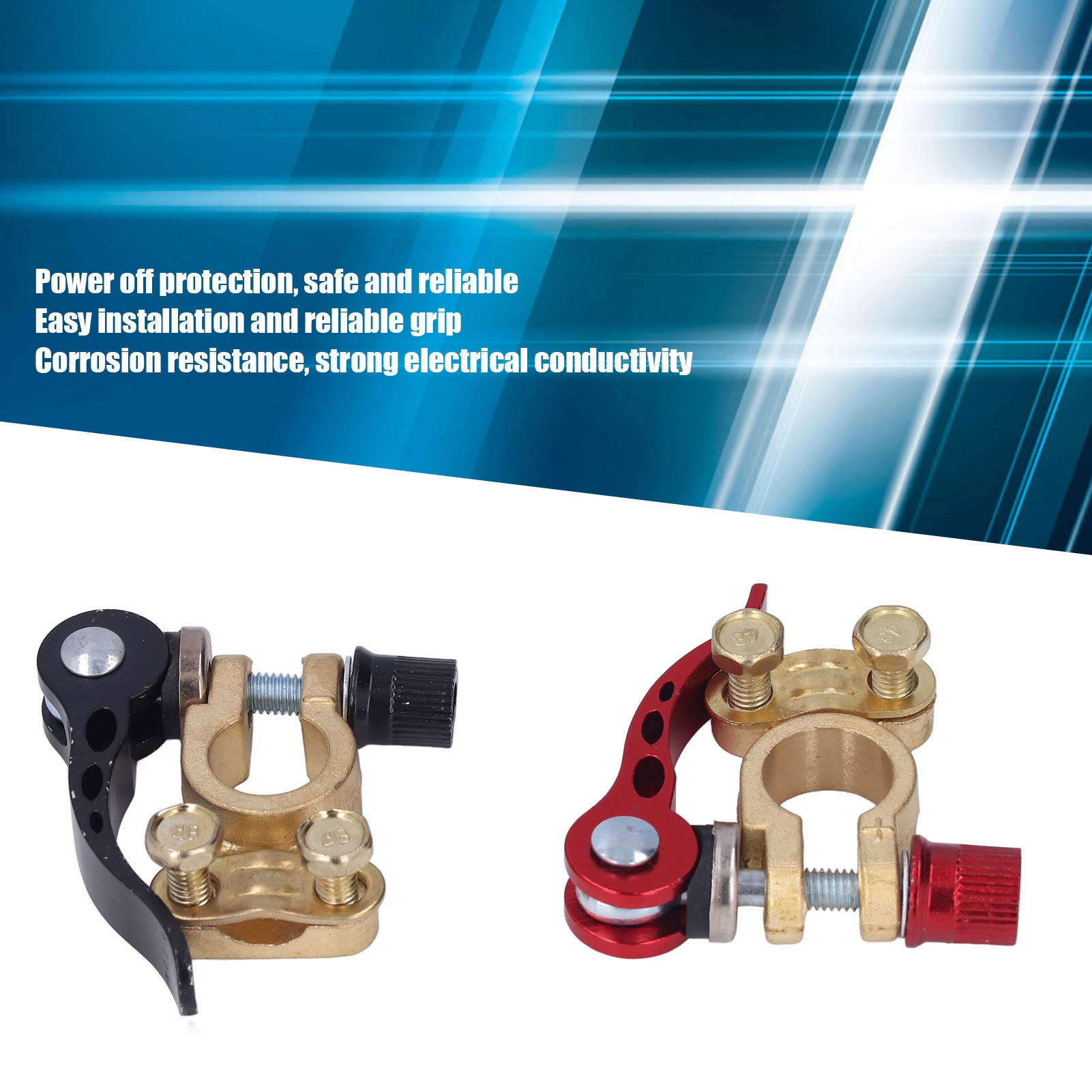 2PCS รถแบตเตอรี่ขั้วต่อ Quick  - Battery Terminal Clamps Quick Release Brass บทวิจารณ์และราคา