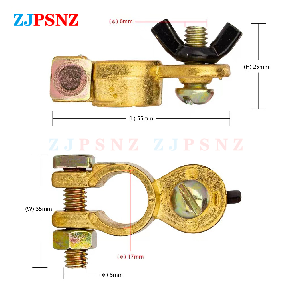 ขั้วต่อแบตเตอรี่รถยนต์ ขั้วบวก - Battery Terminal Clamps Quick Release Brass บทวิจารณ์และราคา