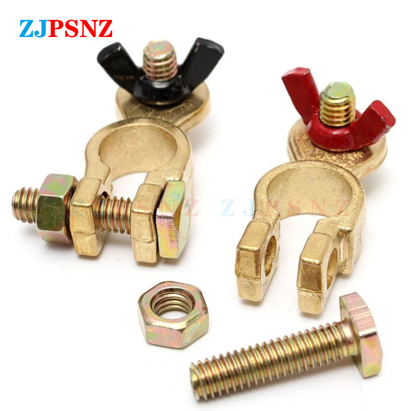 ขั้วต่อแบตเตอรี่รถยนต์ ขั้วบวก - Battery Terminal Clamps Quick Release Brass บทวิจารณ์และราคา