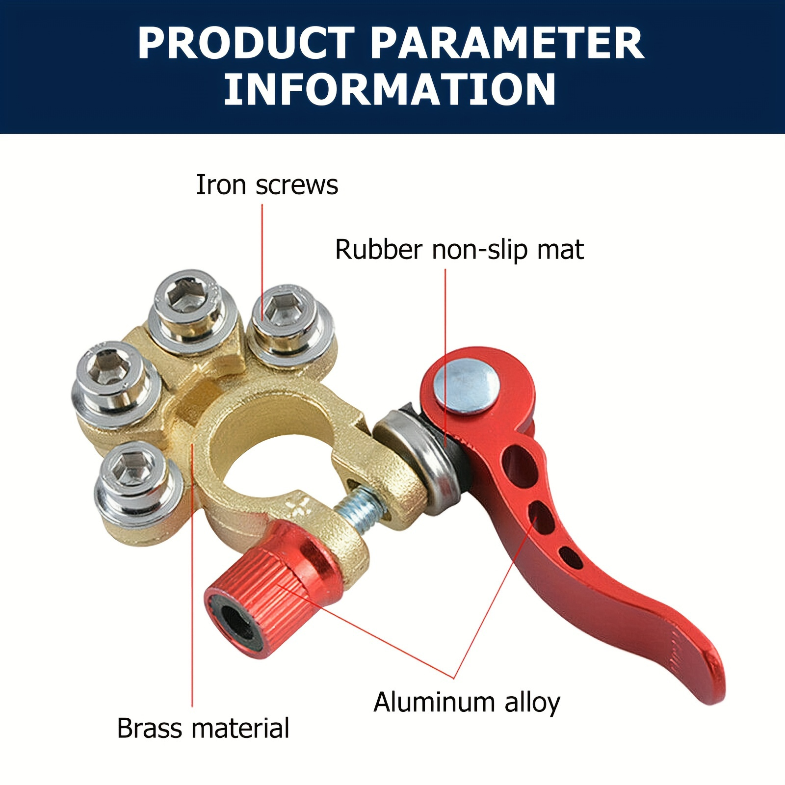 ชุดอุปกรณ์ขั้วต่อแบตเตอรี่ทองเ - Battery Terminal Clamps Quick Release Brass บทวิจารณ์และราคา