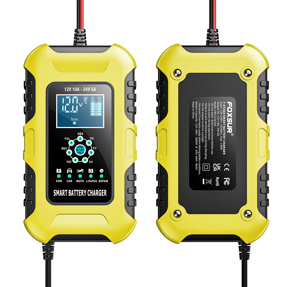 FOXSUR รถแบตเตอรี่เครื่องชาร์จ - Car Battery Trickle Charger Maintainer 5A บทวิจารณ์และราคา