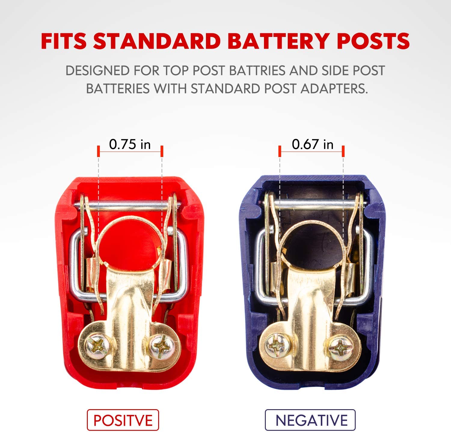 ขั้วต่อแบตเตอรี่ขั้วบวกและขั้ว - Battery Terminal Clamps Quick Release Brass บทวิจารณ์และราคา