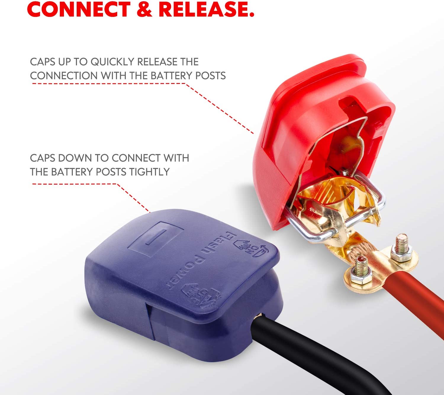 ขั้วต่อแบตเตอรี่ขั้วบวกและขั้ว - Battery Terminal Clamps Quick Release Brass บทวิจารณ์และราคา