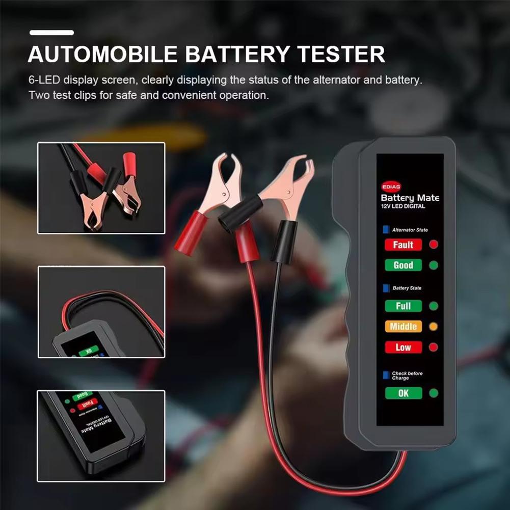 เครื่องทดสอบแบตเตอรี่รถยนต์ 12 - Alternator Tester Digital Diagnostic Tool บทวิจารณ์และราคา