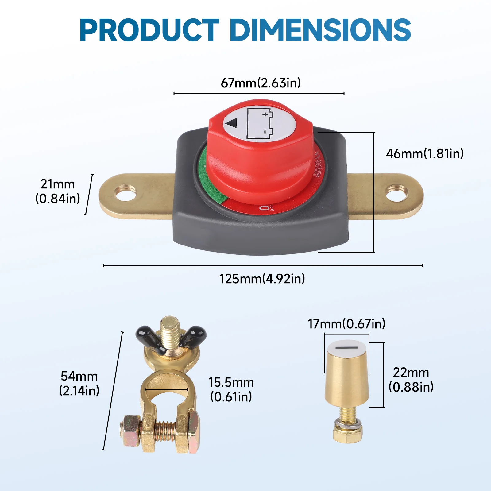 แบตเตอรี่ Disconnect Switch 2  - Battery Disconnect Switch Master Cut Off บทวิจารณ์และราคา